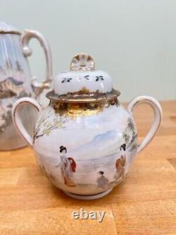 Antique Hand Painted Fine China Tea Set