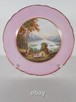 Antique Hand Painted Landscape With The A Named View Derwent Water Cumberland