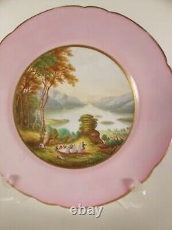 Antique Hand Painted Landscape With The A Named View Derwent Water Cumberland