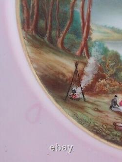 Antique Hand Painted Landscape With The A Named View Derwent Water Cumberland