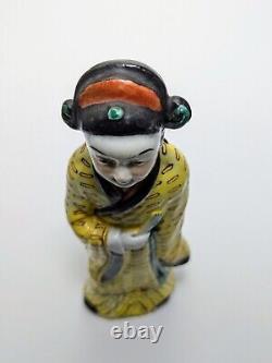 Antique Hand Painted Porcelain Figure Chinese Export Collectible Decor