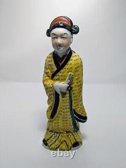 Antique Hand Painted Porcelain Figure Chinese Export Collectible Decor