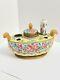 Antique Hand Painted Porcelain Inkstand Sevres Mark Possibly Sevres Brass Mounts