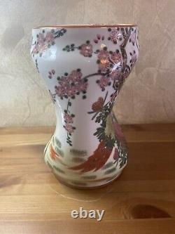 Antique Hand Painted Porcelain Japanese opium pillow Cherry Blossom Marked