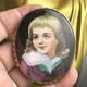 Antique Hand Painted Porcelain Portrait