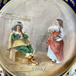 Antique Hand Painted Sevres Style Chateau Des Tuileries Cabinet Plate Signed