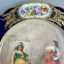 Antique Hand Painted Sevres Style Chateau Des Tuileries Cabinet Plate Signed