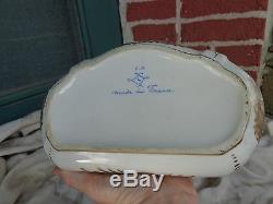 Antique Hand Painted Signed Sevres Cherub Roses Floral Porcelain Dresser Box 9