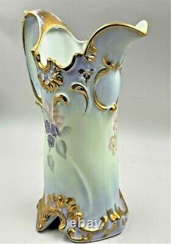 Antique Hand-painted Bavaria Porcelain Tankard Pitcher Bauer, Rosenthal & Co