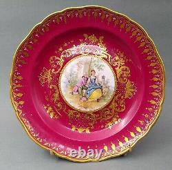 Antique Hand painted Meissen Porcelain plate Rococo