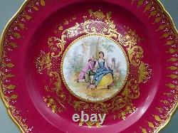 Antique Hand painted Meissen Porcelain plate Rococo