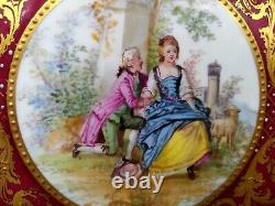 Antique Hand painted Meissen Porcelain plate Rococo