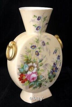 Antique Henri Ardant Limoges Porcelain Aesthetic Period Vase Japonisme, Painted