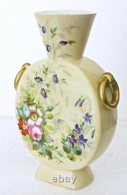 Antique Henri Ardant Limoges Porcelain Aesthetic Period Vase Japonisme, Painted