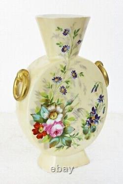 Antique Henri Ardant Limoges Porcelain Aesthetic Period Vase Japonisme, Painted