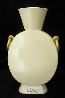 Antique Henri Ardant Limoges Porcelain Aesthetic Period Vase Japonisme, Painted