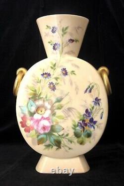 Antique Henri Ardant Limoges Porcelain Aesthetic Period Vase Japonisme, Painted