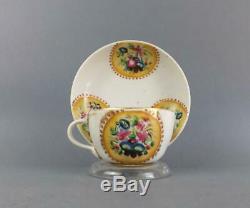 Antique Imperial Russian Porcelain Handpainted Floral Cup and Saucer by Orlov