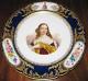 Antique Irish/french Tottenham Family Hand Painted Porcelain Portrait Plate