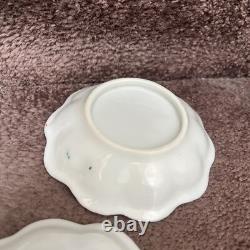 Antique Japanese Geisha Girl Hand Painted Porcelain Chocolate Pot 6 Small Bowls
