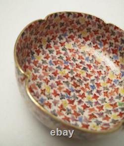 Antique Japanese Satsuma Handpainted Thousand Butterflies Bowl 1000 Gilt Signed