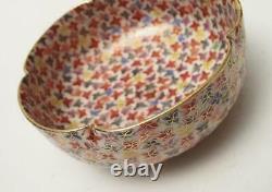 Antique Japanese Satsuma Handpainted Thousand Butterflies Bowl 1000 Gilt Signed