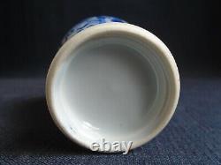 Antique Kangxi period, Chinese Blue & White small porcelain Baluster Vase