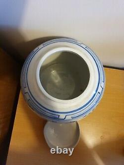 Antique Large Chinese Blue And White Marked Ginger Jar