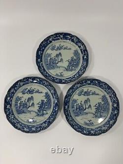 Antique Late 18th Century Japanese Edo Period Plated Blue & White Hand Painted