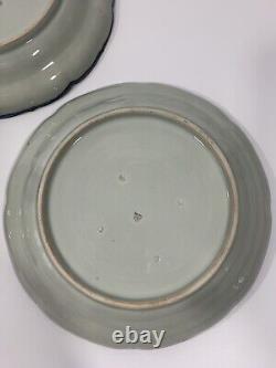 Antique Late 18th Century Japanese Edo Period Plated Blue & White Hand Painted