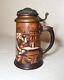 Antique Lenox Porcelain Sterling Bronze Hand Painted Monk Friar Lidded Stein Mug