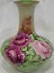 Antique Limoges France Hand Painted Roses Vase 8 1/4