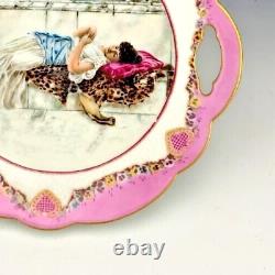 Antique Limoges Hand Painted Portrait Plate after The Betrothed Godward Signed