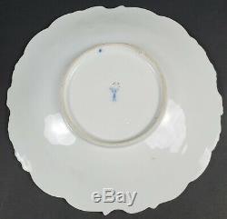 Antique Meissen 9 Embossed Gilt Hand Painted Porcelain Plate