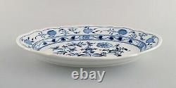 Antique Meissen Blue Onion serving dish in hand-painted porcelain
