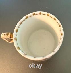 Antique Meissen Coffee Can Cup PorcelainBeautiful hand painted pastoral scenes