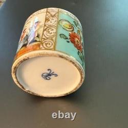 Antique Meissen Coffee Can Cup PorcelainBeautiful hand painted pastoral scenes