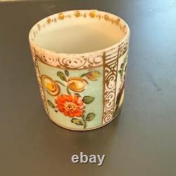 Antique Meissen Coffee Can Cup PorcelainBeautiful hand painted pastoral scenes