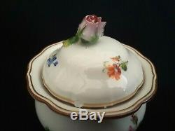 Antique Meissen Hand Painted Flowers Porcelain Floral Tea Set