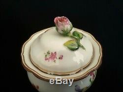 Antique Meissen Hand Painted Flowers Porcelain Floral Tea Set