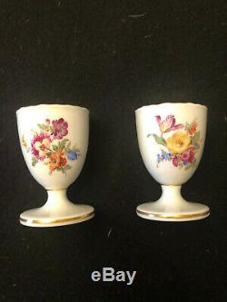 Antique Meissen Porcelain Hand Painted 19th c Floral Dinner Service for 12