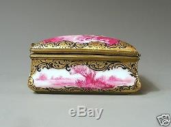 Antique Meissen Snuff/pill/ Jewelry Porcelain Box/hand Painted 1740-1750
