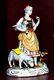 Antique Meissen Wilhelm Rittirsch Hand Painted Shepherdess Figurine With Sheep