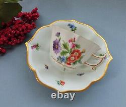 Antique Meissen hand painted Cup & Saucer