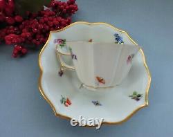 Antique Meissen hand painted Cup & Saucer