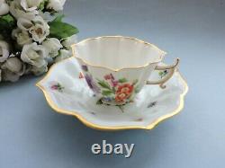 Antique Meissen hand painted Cup & Saucer