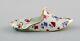Antique Meissen Slipper In Hand-painted Porcelain With Floral Motifs. 19th C