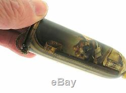 Antique Museum Quality German Pipe W Extraordinary Hand Painted Porcelain Bowl