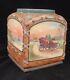 Antique Nippon Hand Painted Porcelain Jar Tobacco Humidor Japan 4-scene Car