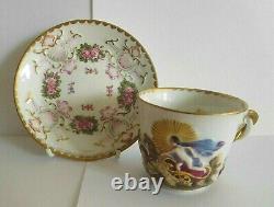 Antique Naples Capodimonte Porcelain Cup And Saucer